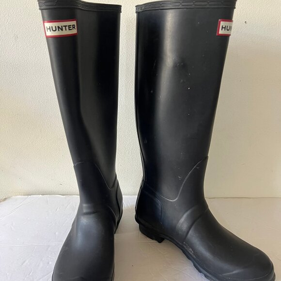 $190 HUNTER WELLINGTON ORIGINAL TALL BOOTS SIZE 6/7 US / EU 38 / 5 UK - Picture 1 of 7